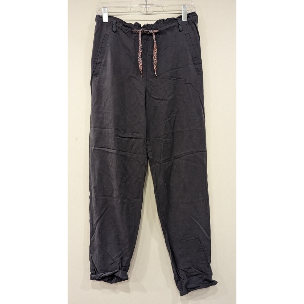 Betabrand Charcoal 100% Tencel Multicolor Drawstring Waist Casual Pants Size XS